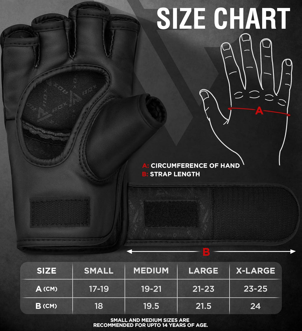 RDX Guantes MMA Grappling Sparring, Cuero Maya Hide, Guantes de Box...