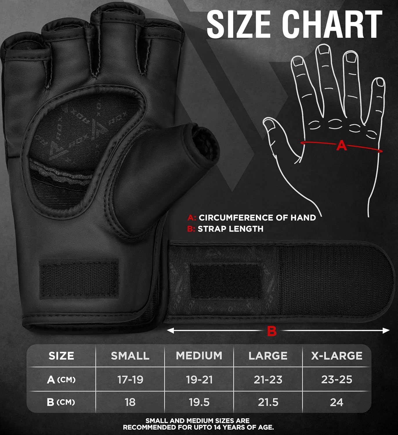 RDX Guantes MMA Grappling Sparring, Cuero Maya Hide, Guantes de Box...