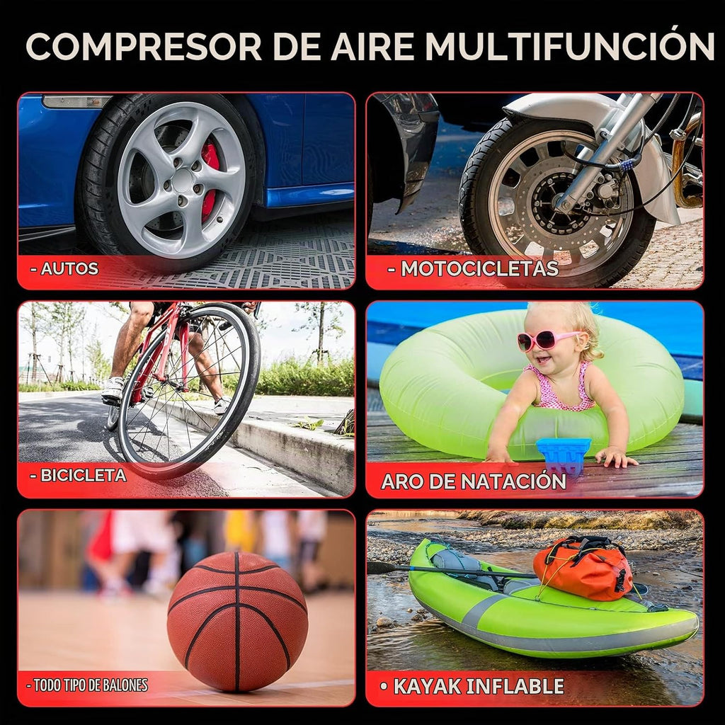Tyrell Chenergy - Arrancador de batería de coche con compresor de a...