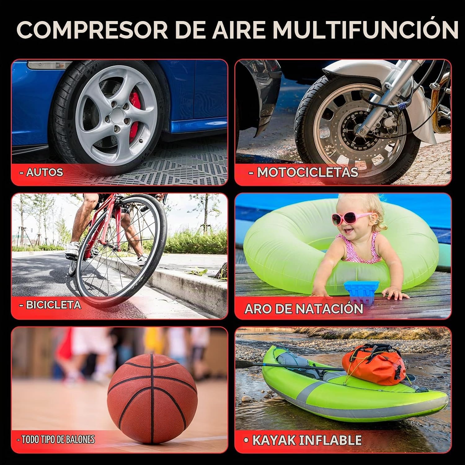 Tyrell Chenergy - Arrancador de batería de coche con compresor de a...