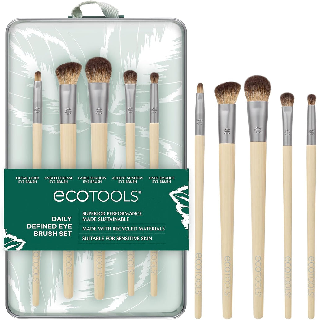 EcoTools Daily Defined Kit de Brochas para Ojos, Brochas de Maquill...