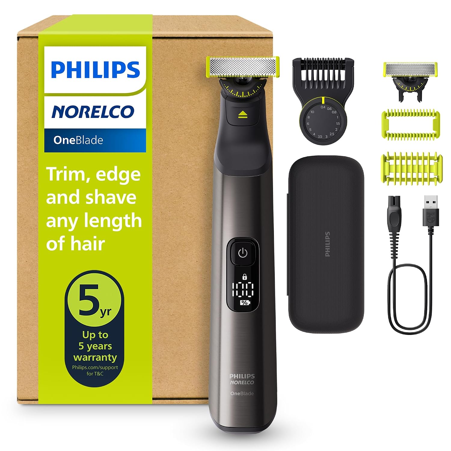 Norelco Philips OneBlade 360 Pro Face + Body, recortadora de barba...