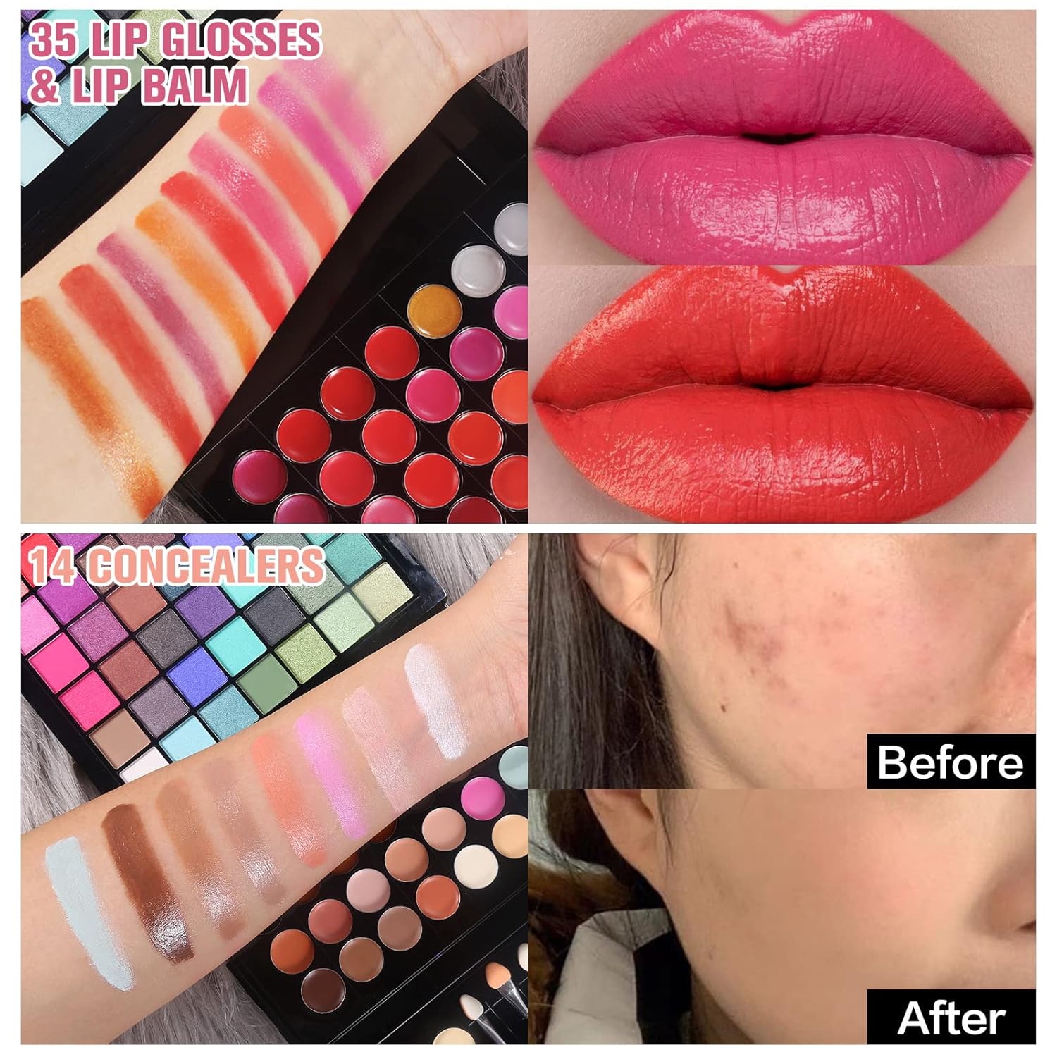 Kit de maquillaje profesional de 177 colores para mujeres y niñas,...