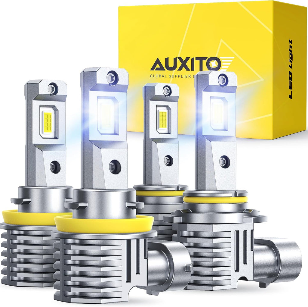 AUXITO Bombilla LED H11 9005, 900% ultra brillante, luz de 6500 K 6...