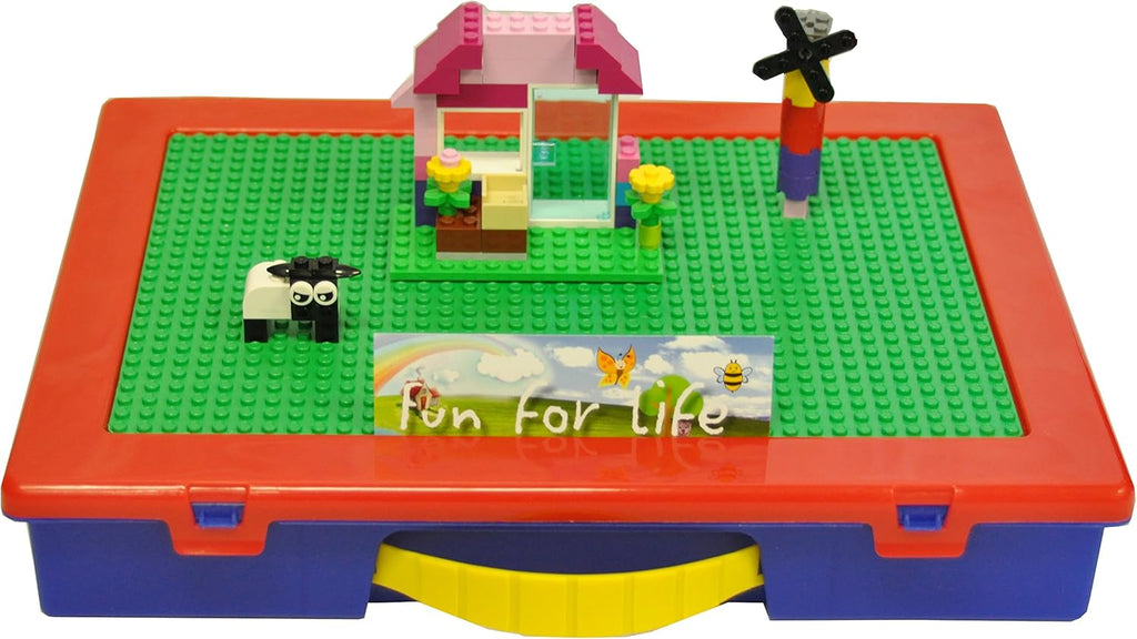 Fun for Life Estuche organizador compatible con Lego con placa de c...