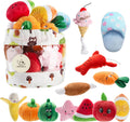 Nocciola Juguetes chirriantes para perros, juguetes de peluche para...