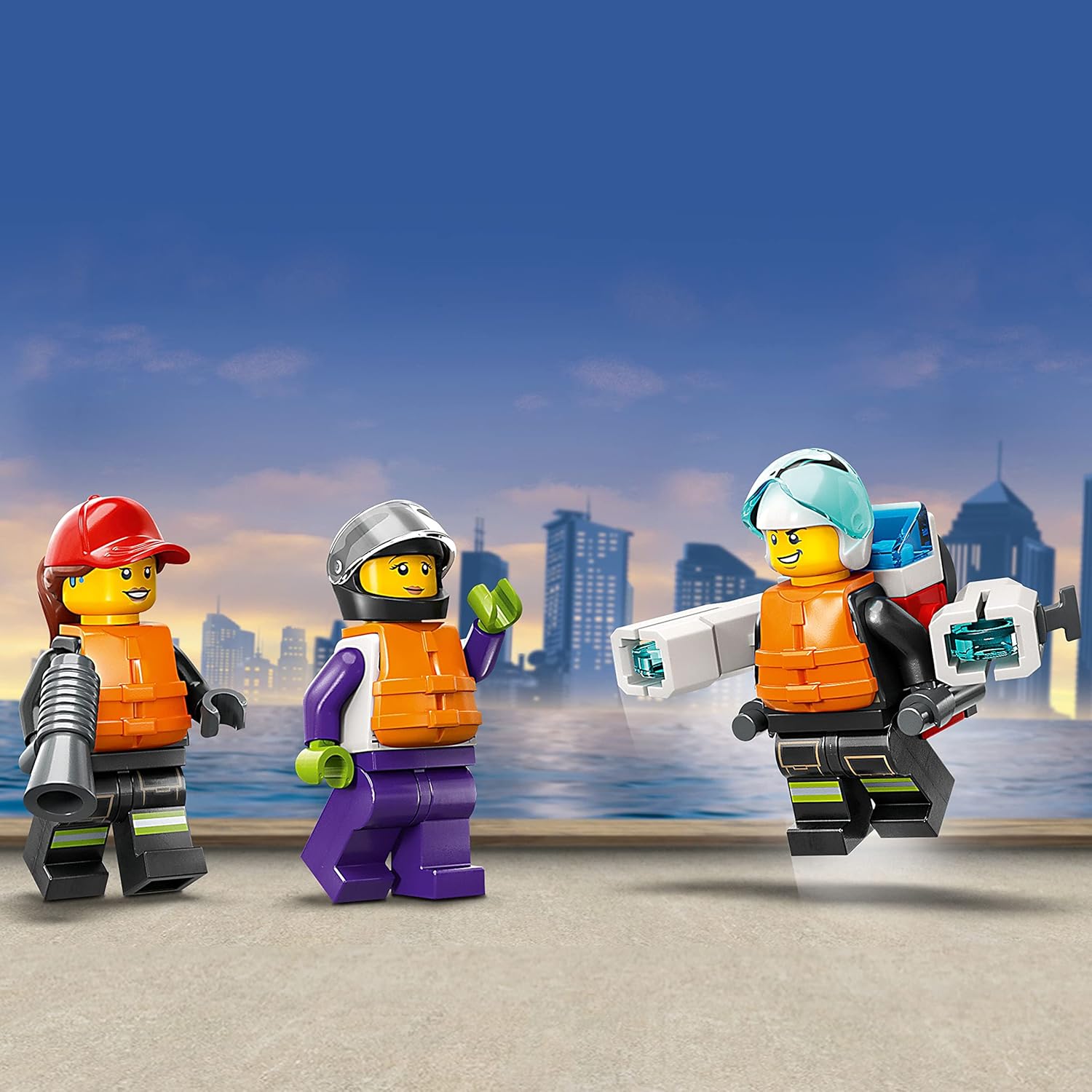 LEGO City Fire Rescue Boat Building Set \u2013 Juguete flotante par...