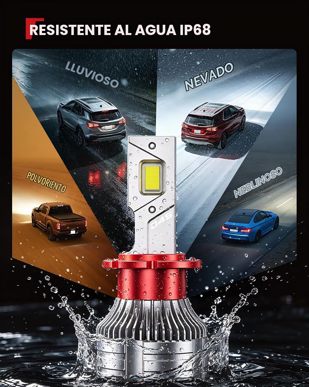 Torchbeam Bombillas HID D4S, 60000LM de brillo 6000K blanco frío, p...