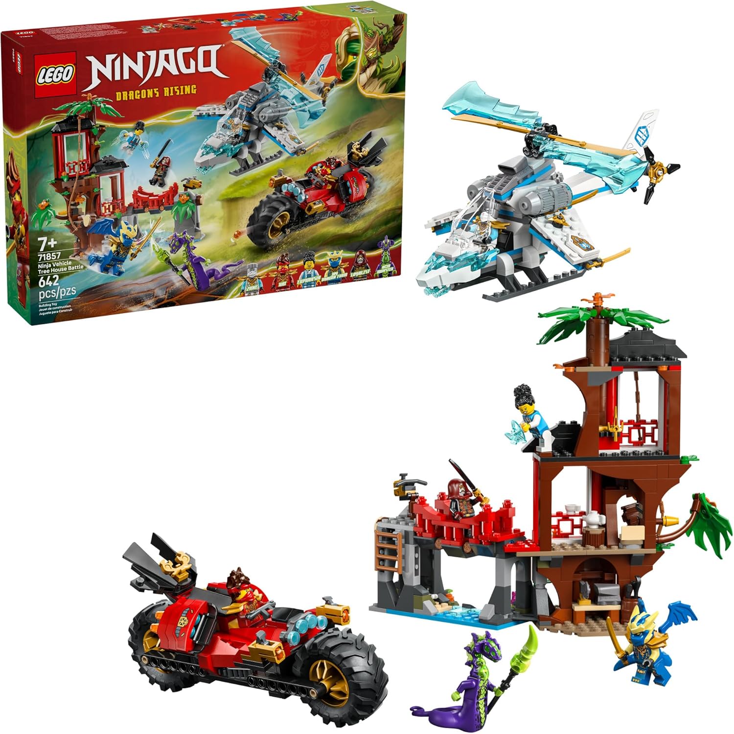 LEGO NINJAGO - Vehículo ninja de juguete de construcción de casa de...