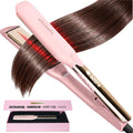 ELLA BELLA® Plancha plana de titanio para alisar el cabello (con in...