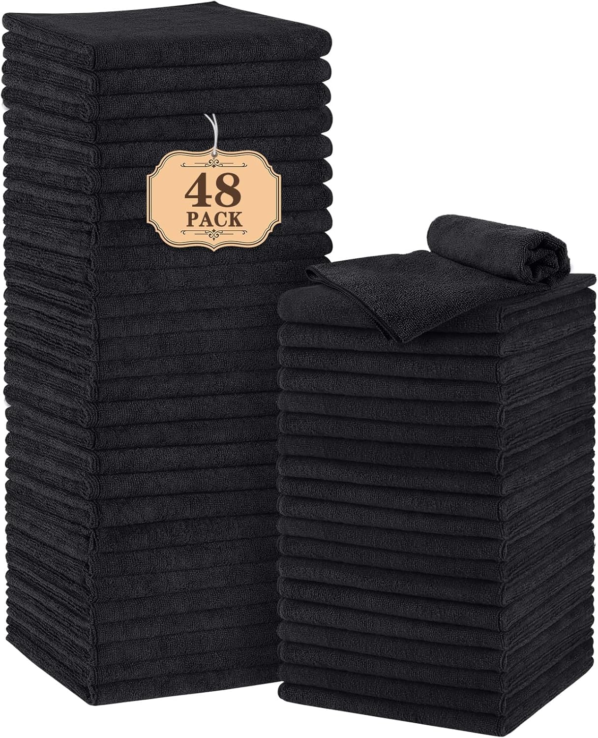 Orighty Paquete de 48 toallas de peluquería de microfibra de 16 x 2...