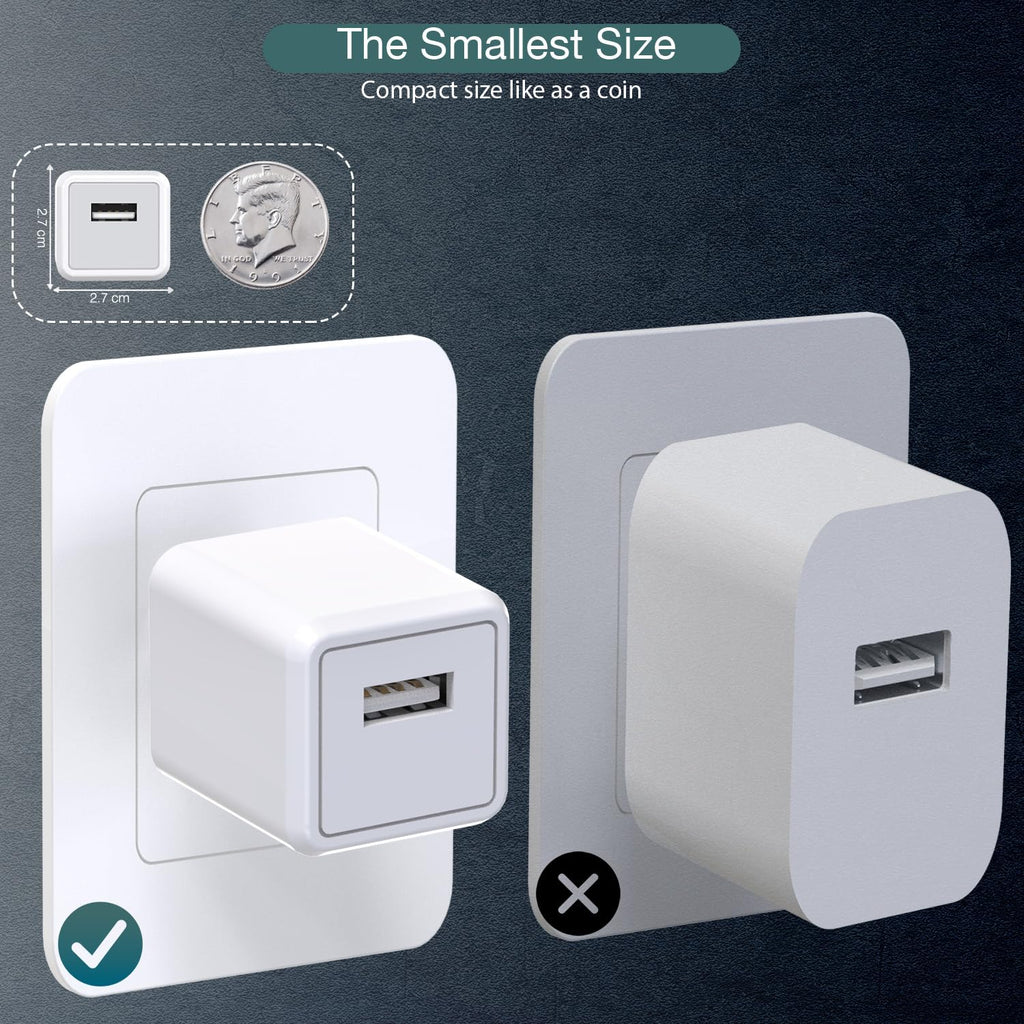 Cargador de iPhone, cargador de viaje para iPhone, paquete de 2 uni...