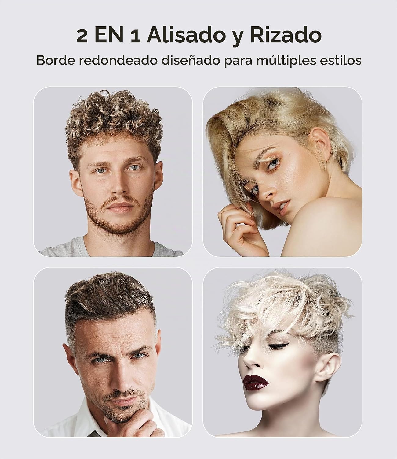 Terviiix Plancha plana de 1\/2 pulgada para cabello corto, alisador...