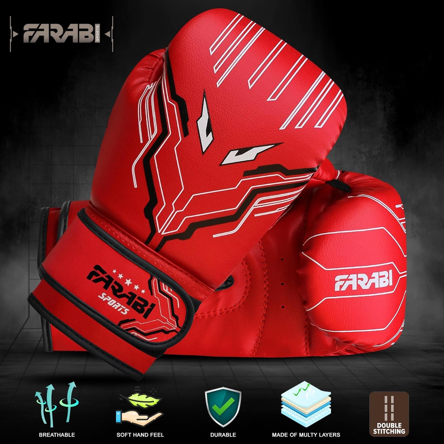 Farabi Sports Guantes de boxeo para niños y niñas, guantes de kickb...