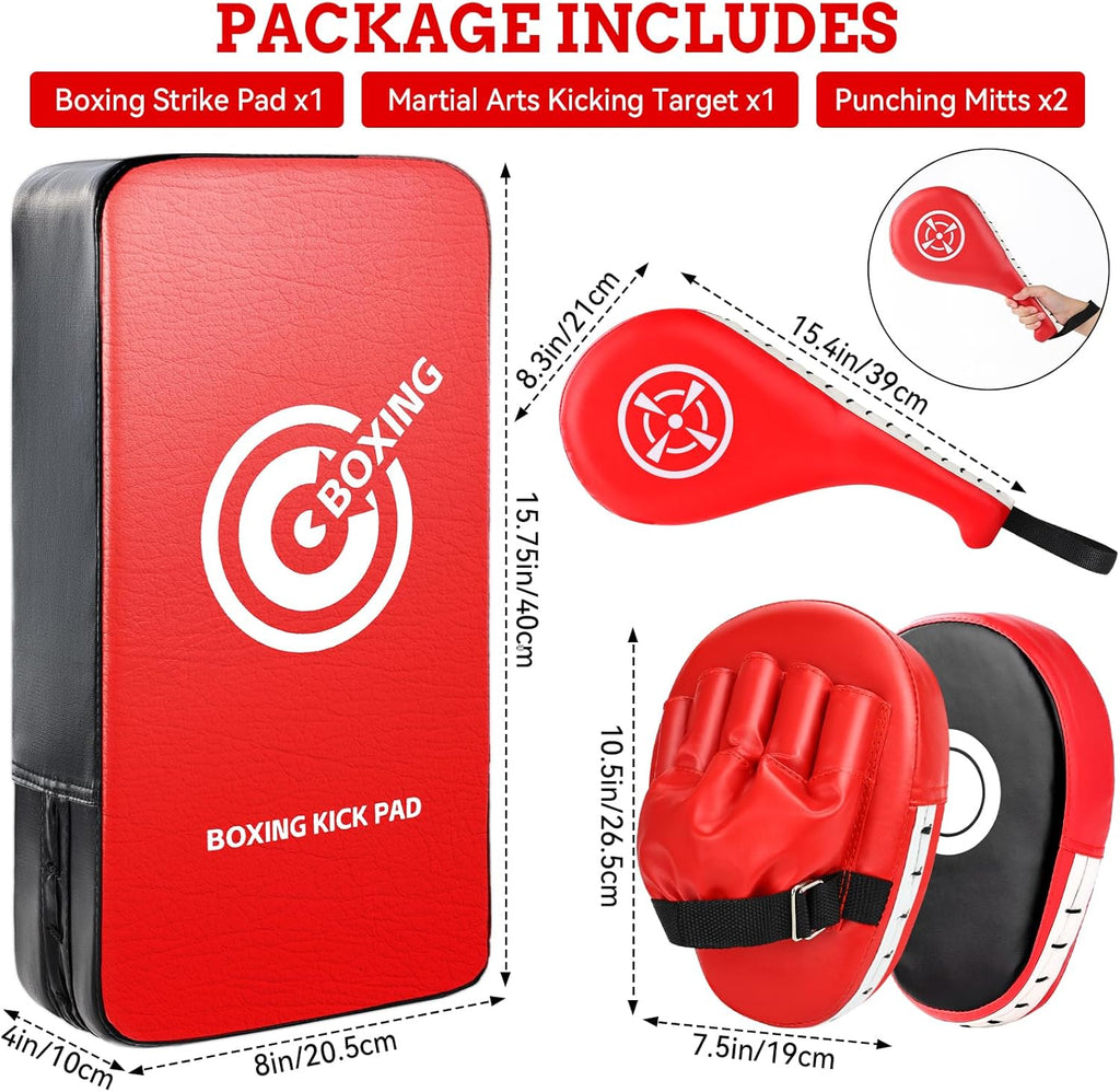 Juego de guantes de boxeo, almohadillas de boxeo, guantes de boxeo...