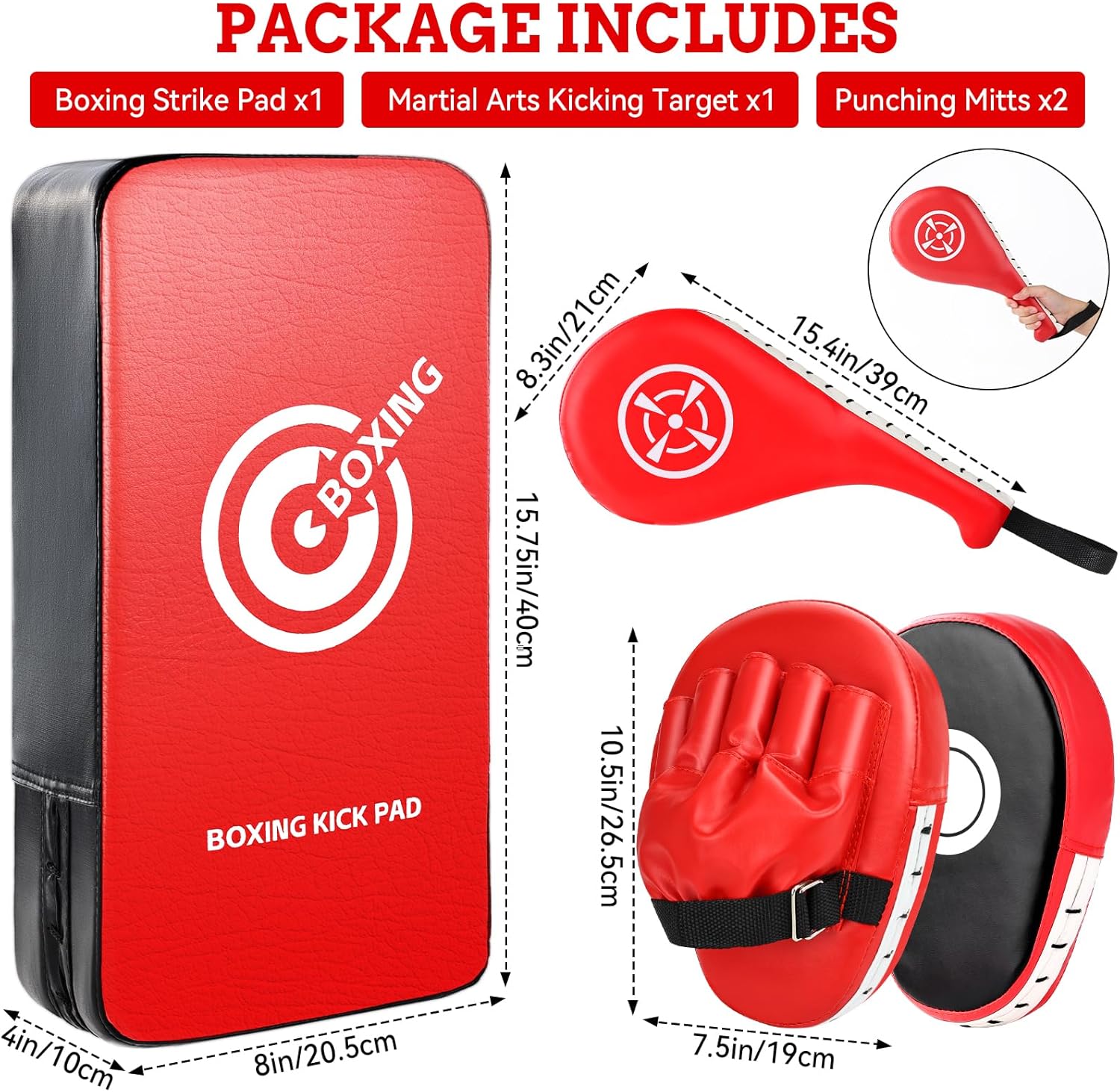 Juego de guantes de boxeo, almohadillas de boxeo, guantes de boxeo...