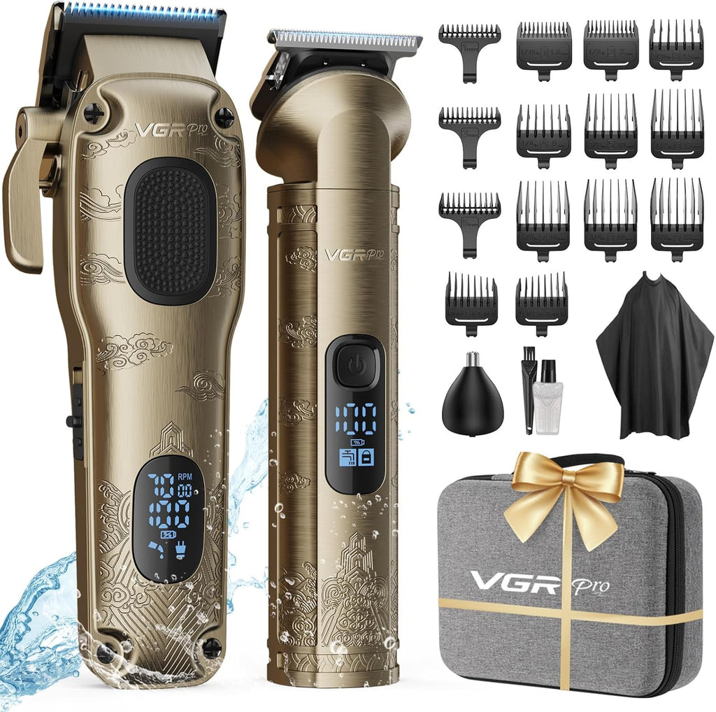 Vgrpro Cortapelos para hombres profesionales, cortapelos inalámbric...