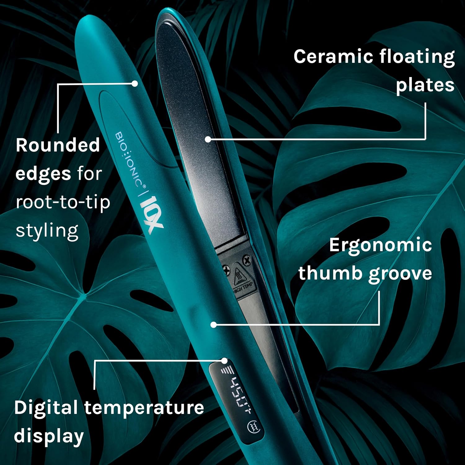 Bio Ionic 10X Plancha Alisadora, Plancha para el Cabello con Placas...