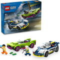 LEGO Coche de policía de la ciudad y persecución de autos musculare...