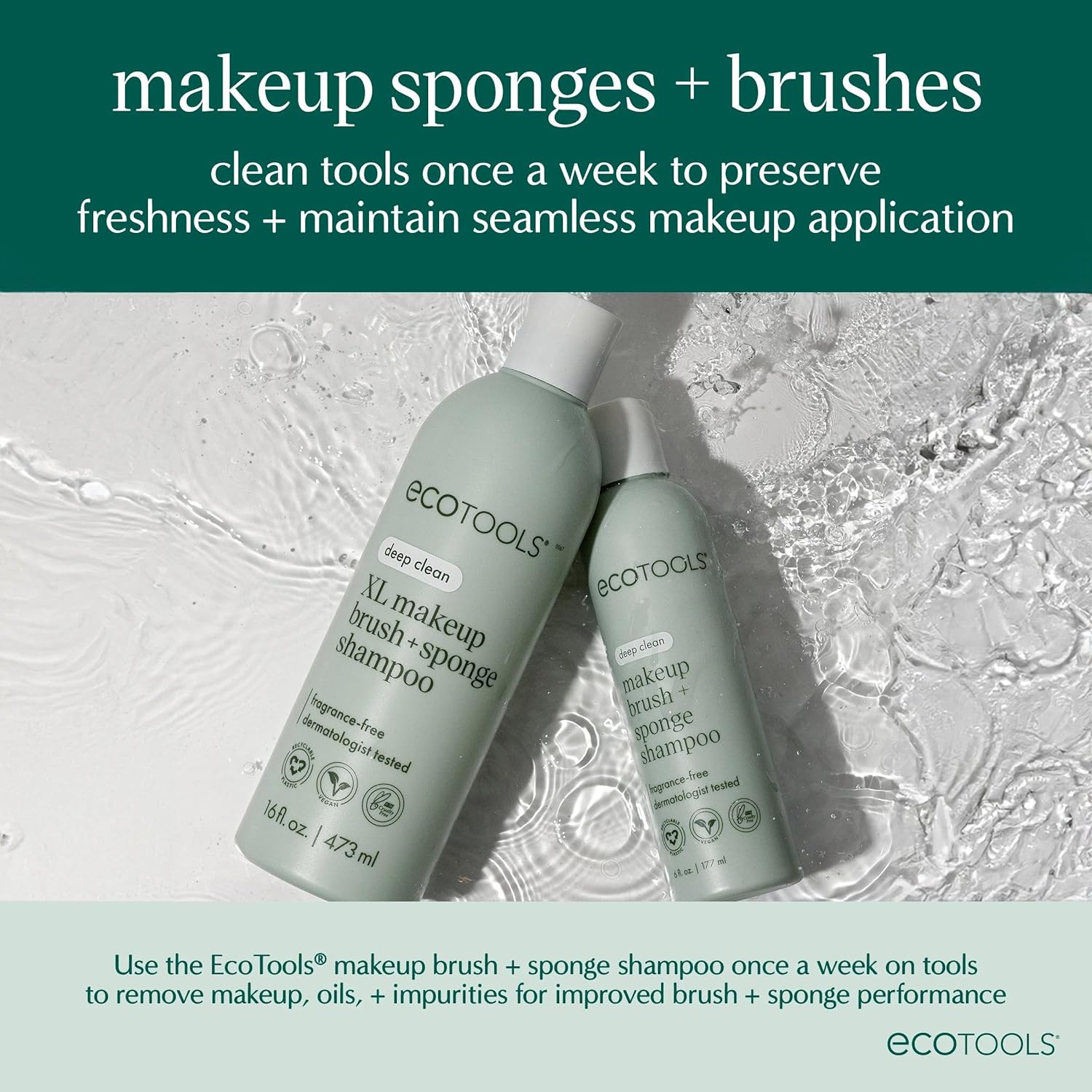 EcoTools Kit de brochas de maquillaje para llevar, juego de brochas...