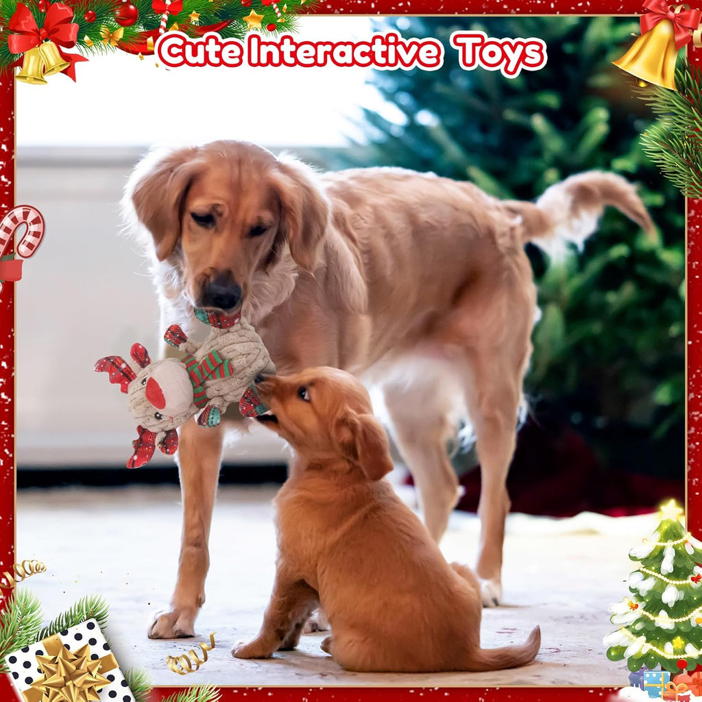 Juguetes navideños para perros Loncoldy, divertido juguete chirrian...