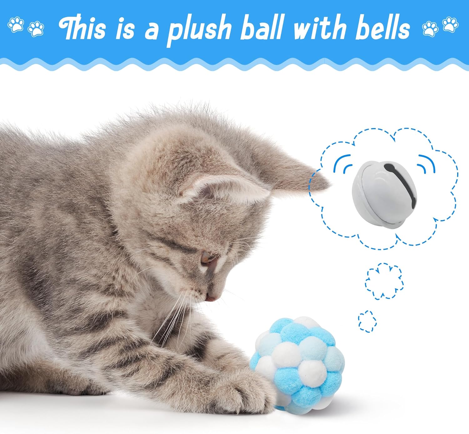 MALLMALL6 Juego de 10 juguetes para gatos que incluye resortes para...