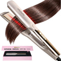 ELLA BELLA® Plancha plana de titanio para alisar el cabello (con in...