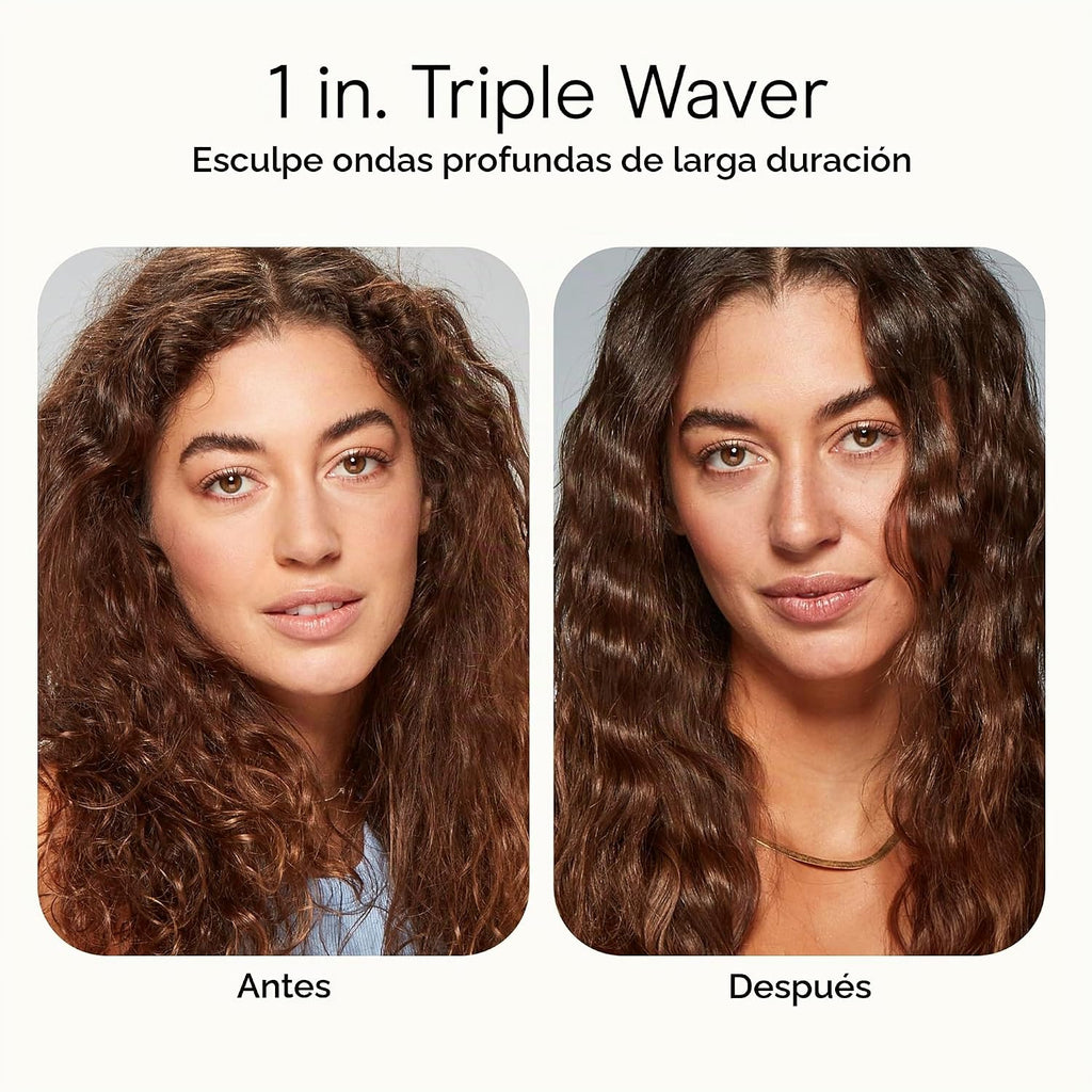 INFINITIPRO by Conair - Rizador de 3 barriles, ondulador de pelo, c...