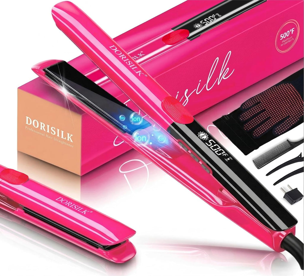 DORISILK Plancha de pelo profesional de alta temperatura de 500 gra...