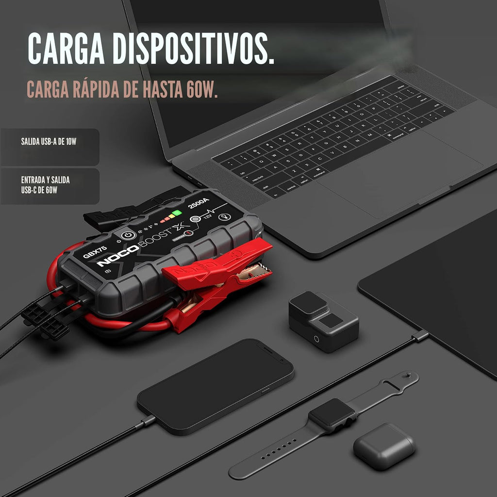 NOCO Boost X GBX75 Ultrasafe - Batería de arranque portátil de 2500...