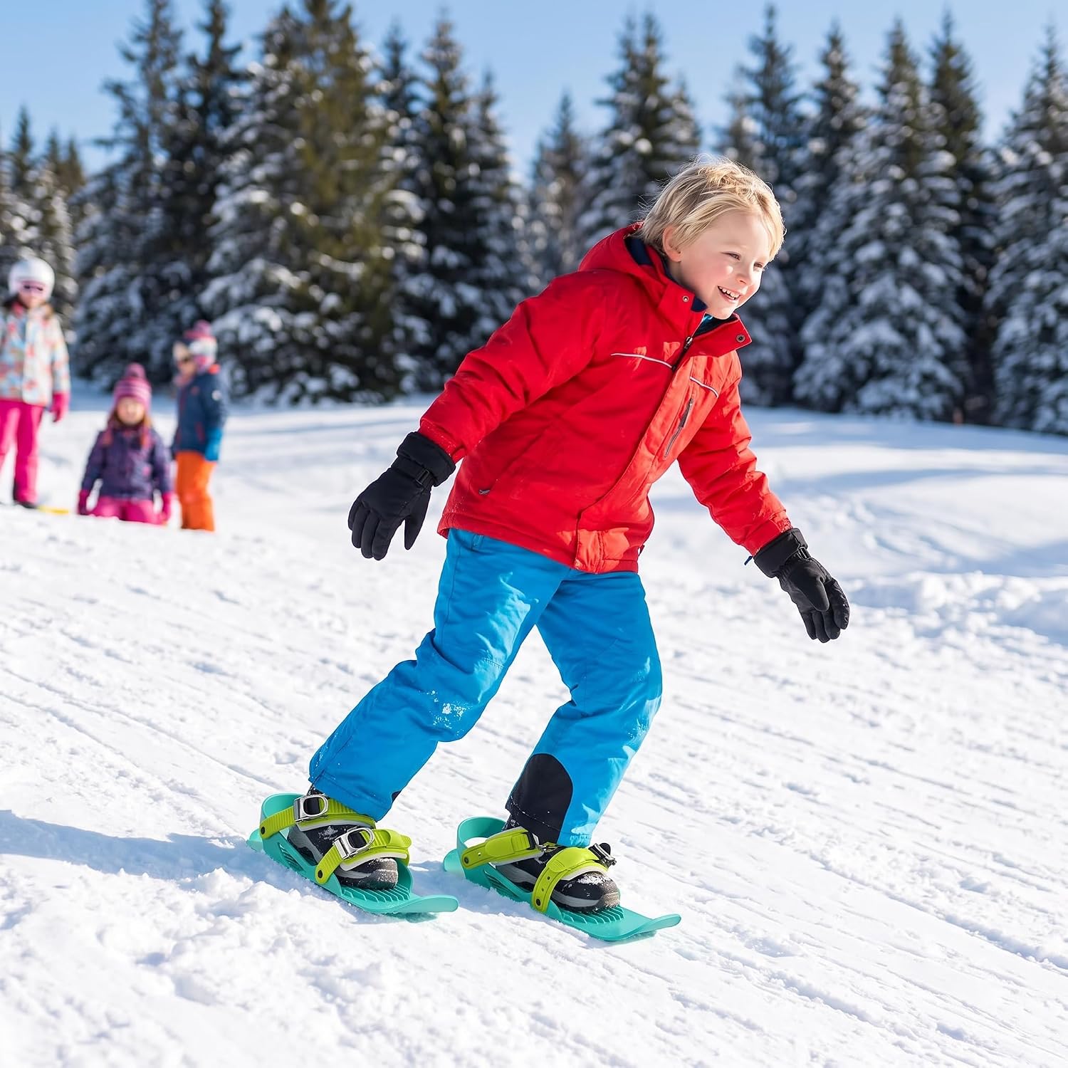 Snow Pro - Juego de mini patines cortos de esquí, patines ajustable...