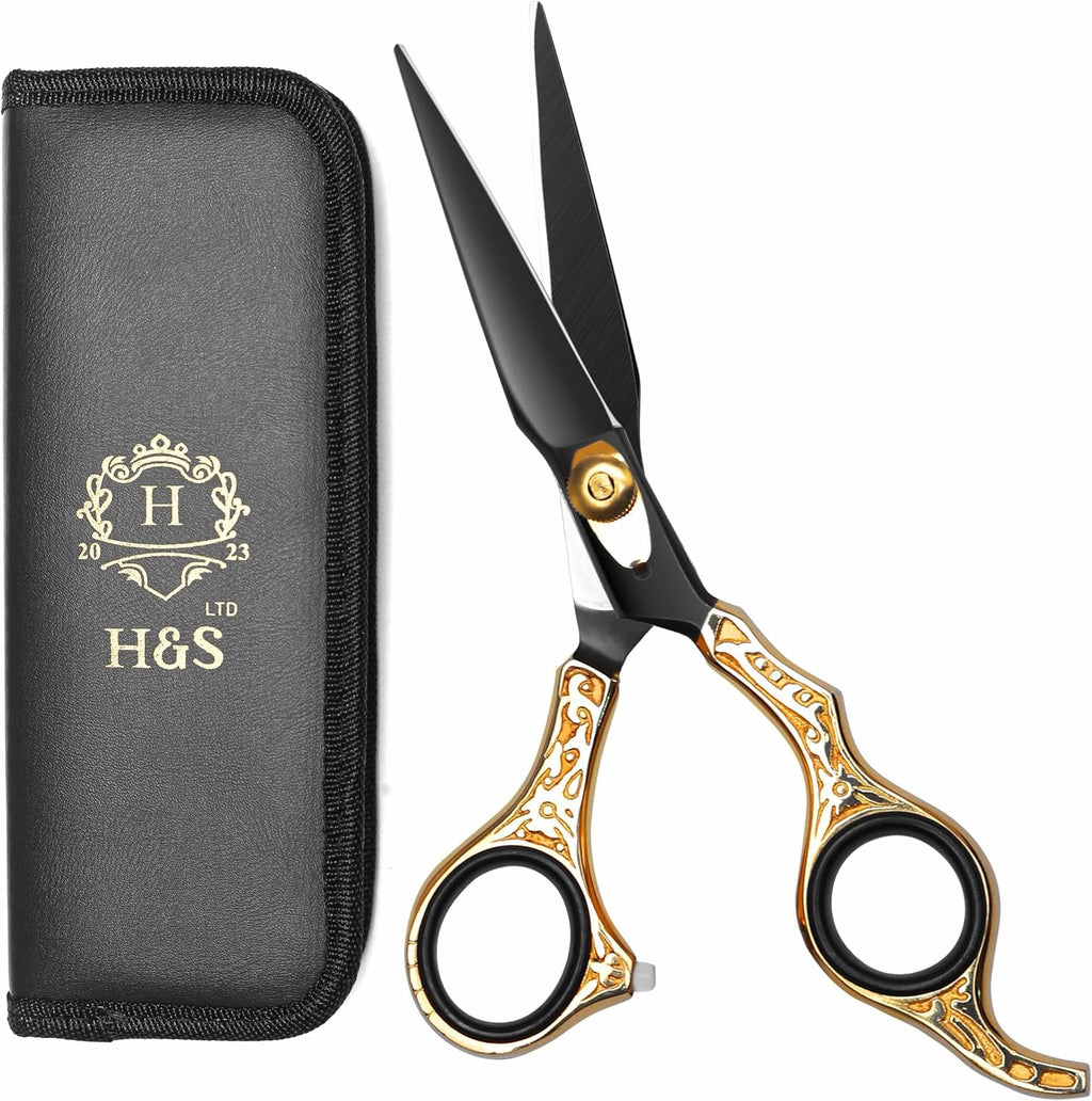Tijeras profesionales de corte de pelo de la serie GoldBlack de H&a...