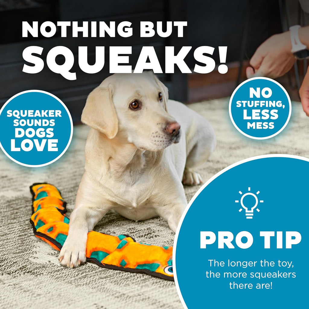 Outward Hound Durablez - Juguete de felpa chirriante sin relleno pa...