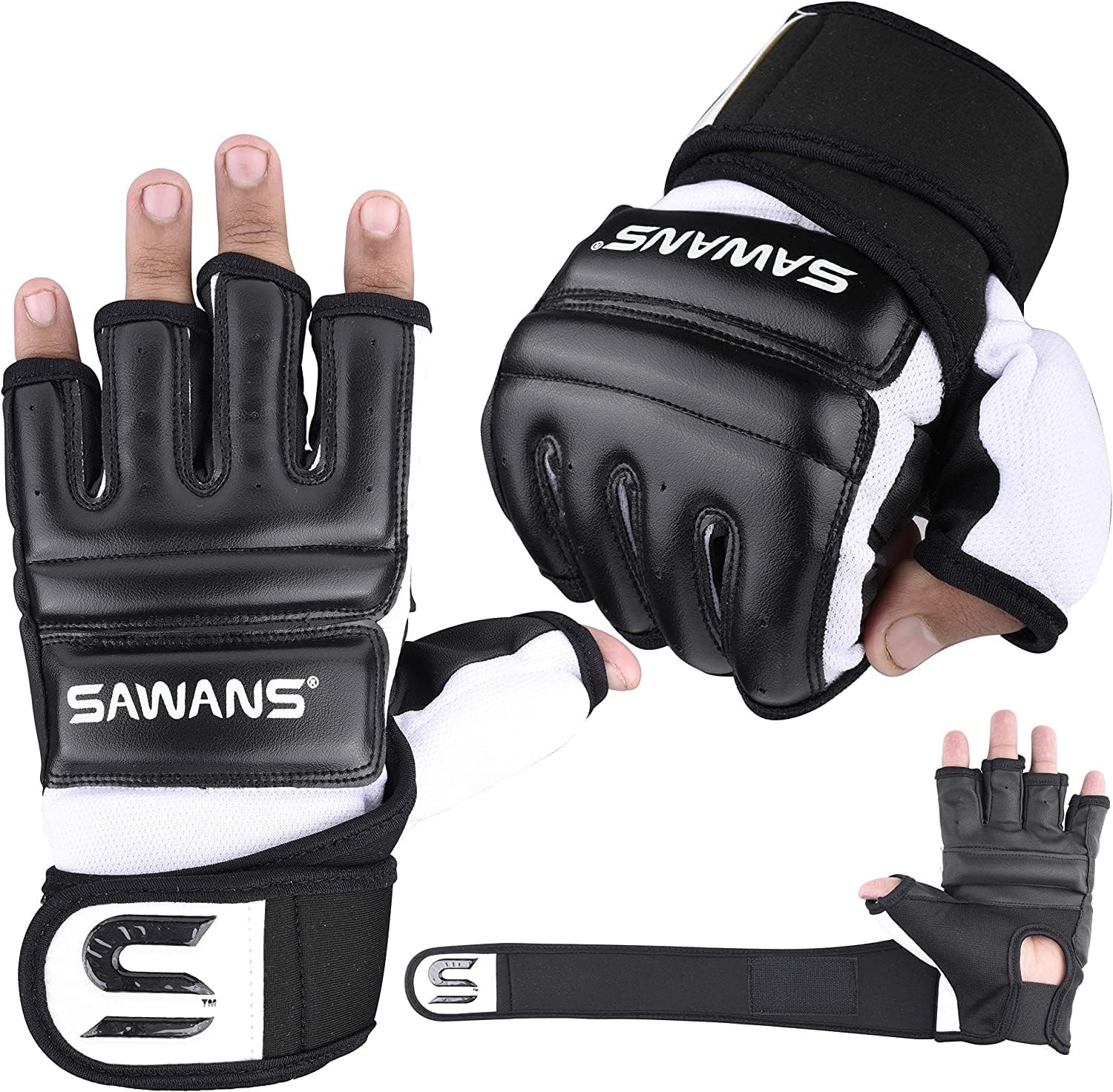 SAWANS Saco de Boxeo Guantes de Boxeo Manoplas de Karate MMA Combat...