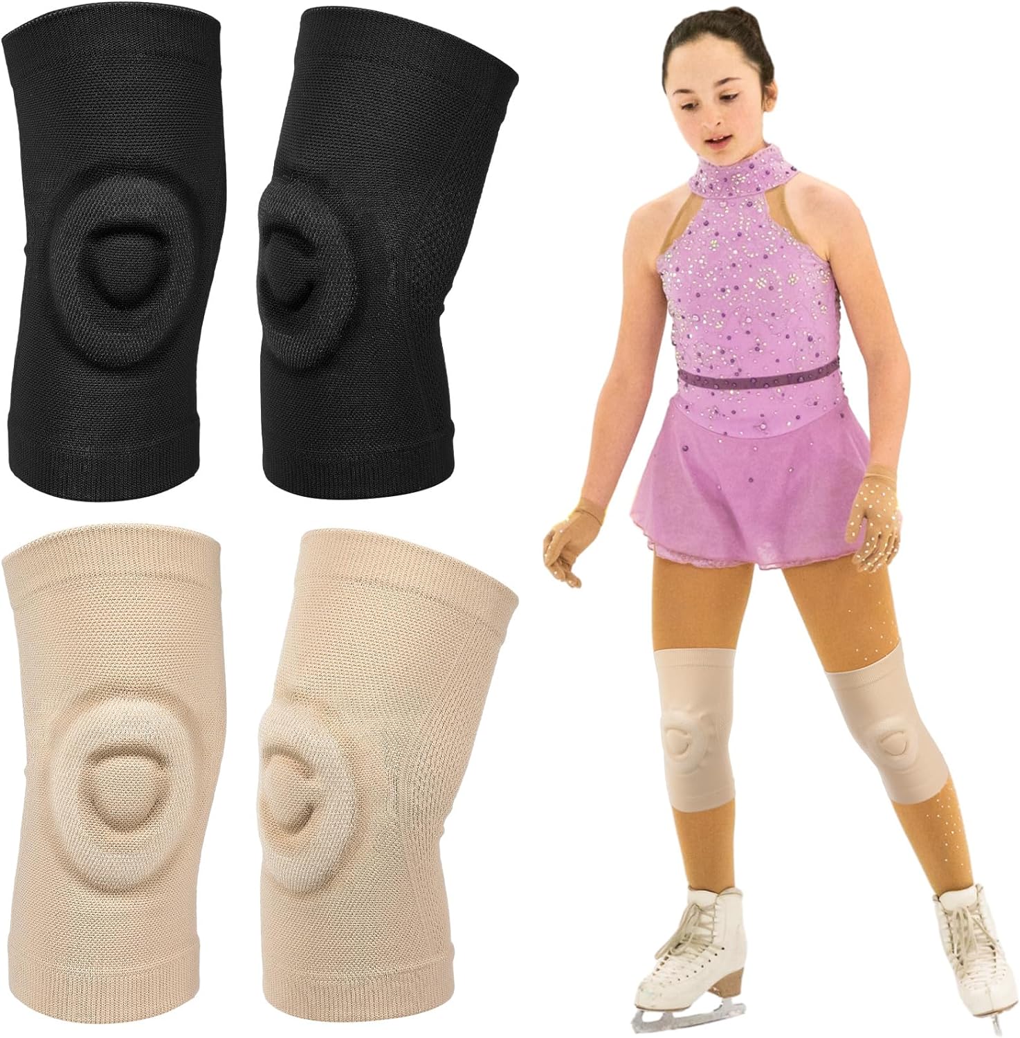Shappy 2 Pares de Rodilleras para Patinaje sobre Hielo con Gel para...