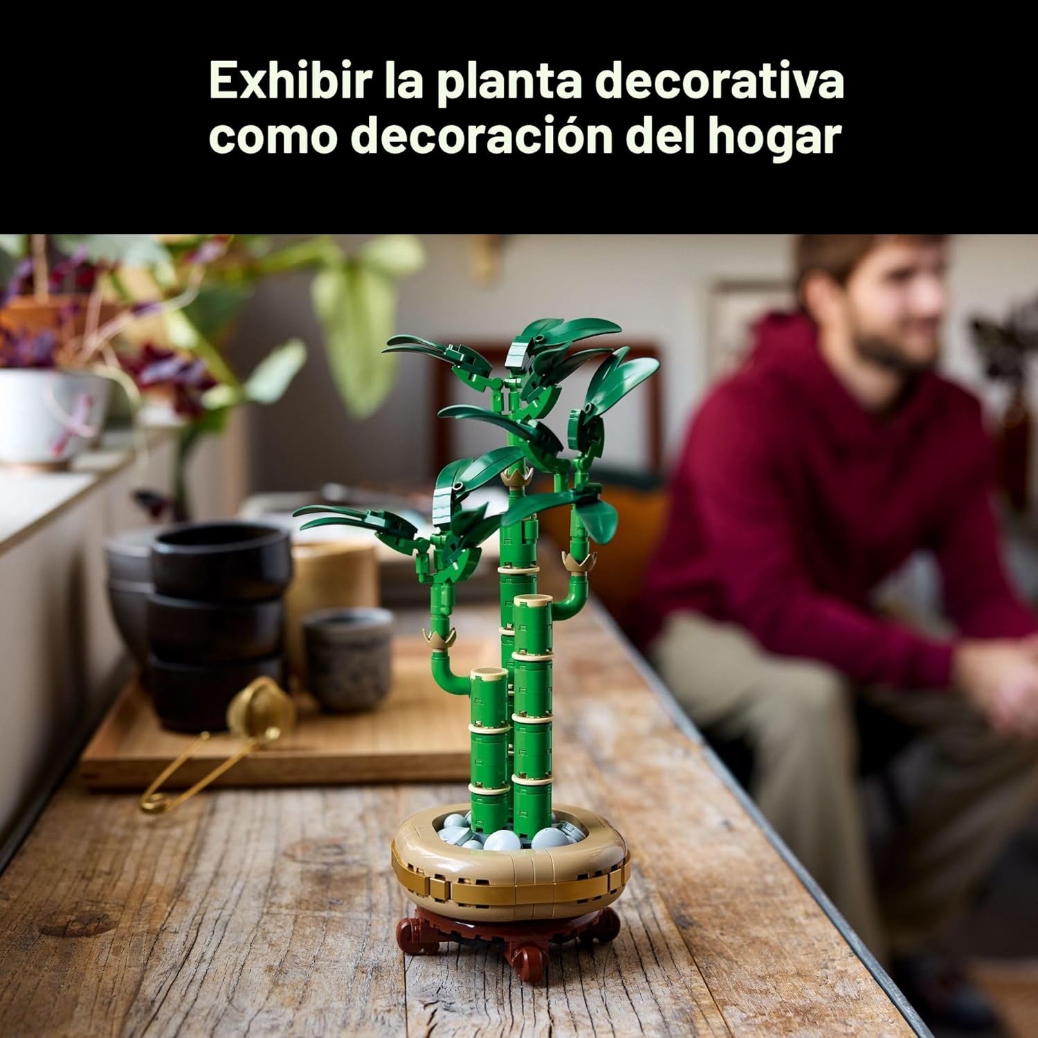 LEGO Botanicals Lucky Bamboo Building Set \u2013 Planta artificial...