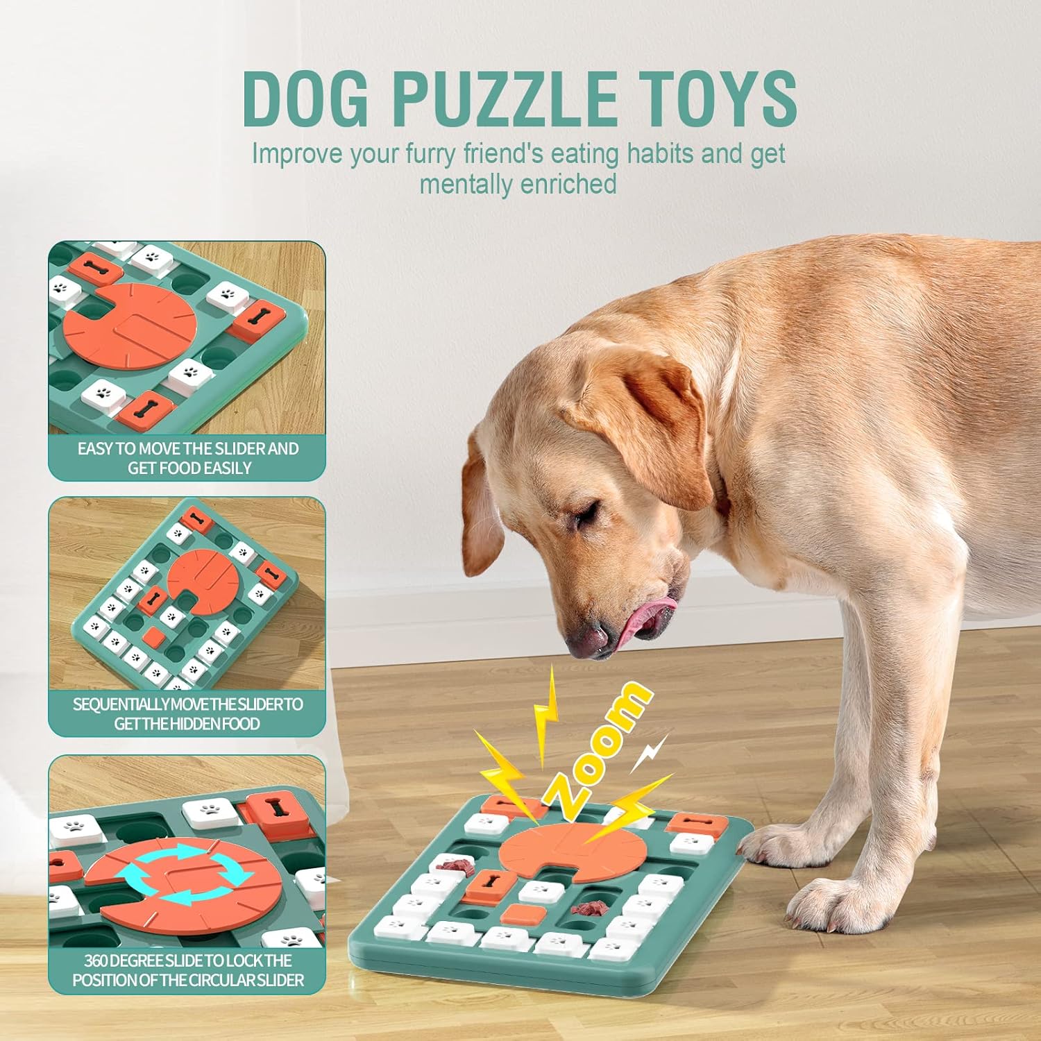 FOXMM Juguetes de Rompecabezas para Perros, Juguete Interactivo de...