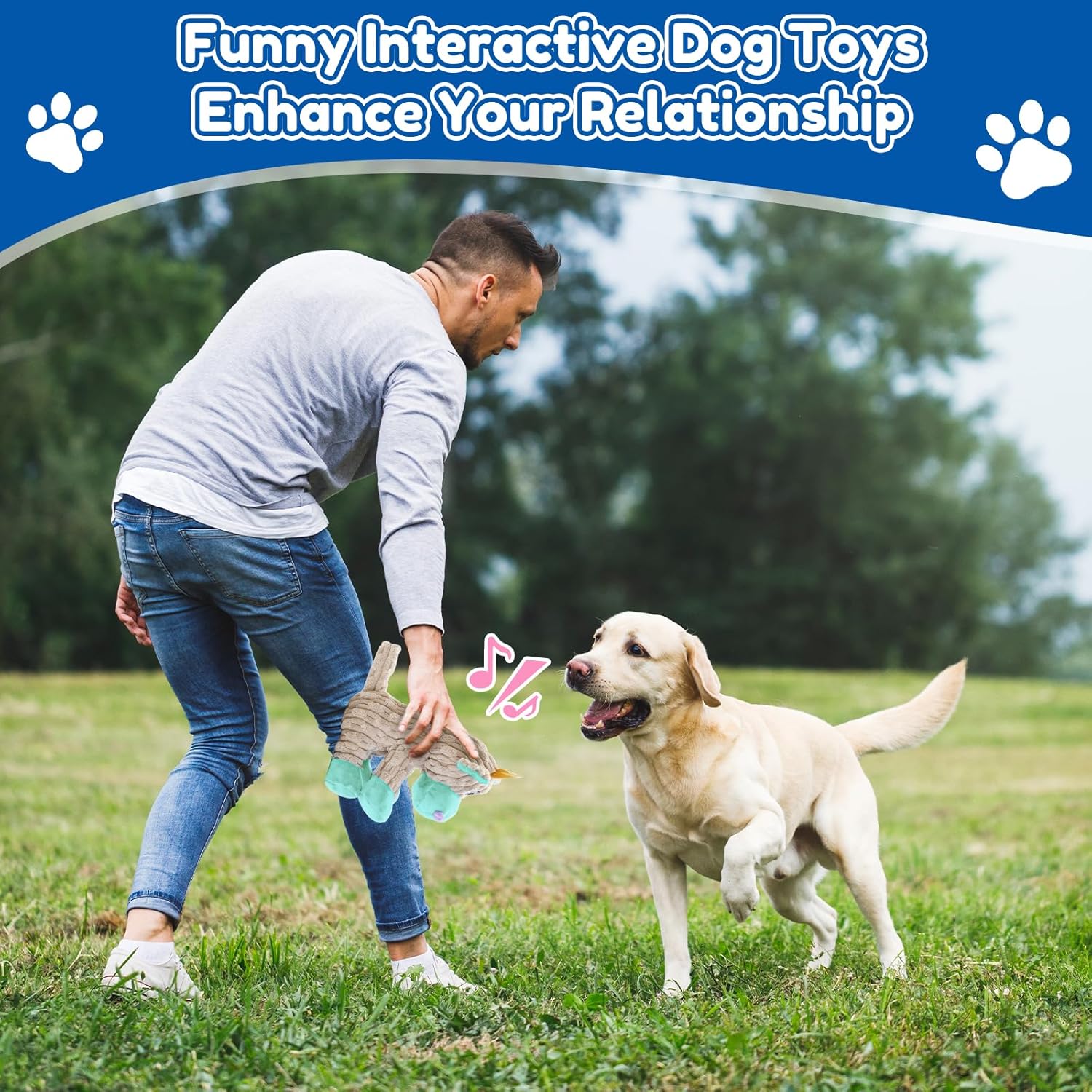 loncoldy Juguetes para perros, juguetes interactivos para perros, j...