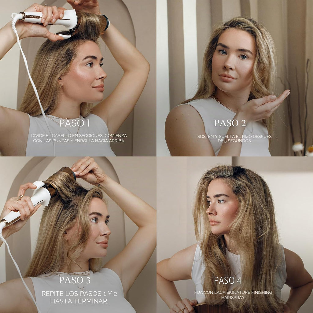 Kristin Ess Rizador de pelo de titanio de 2 pulgadas para grandes o...