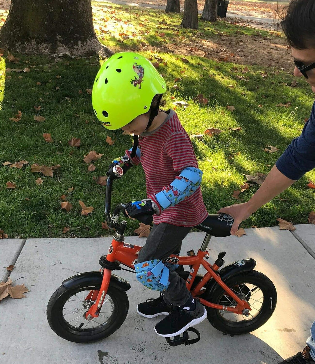 Rodilleras y coderas para niños de estilo suave con guantes de bici...