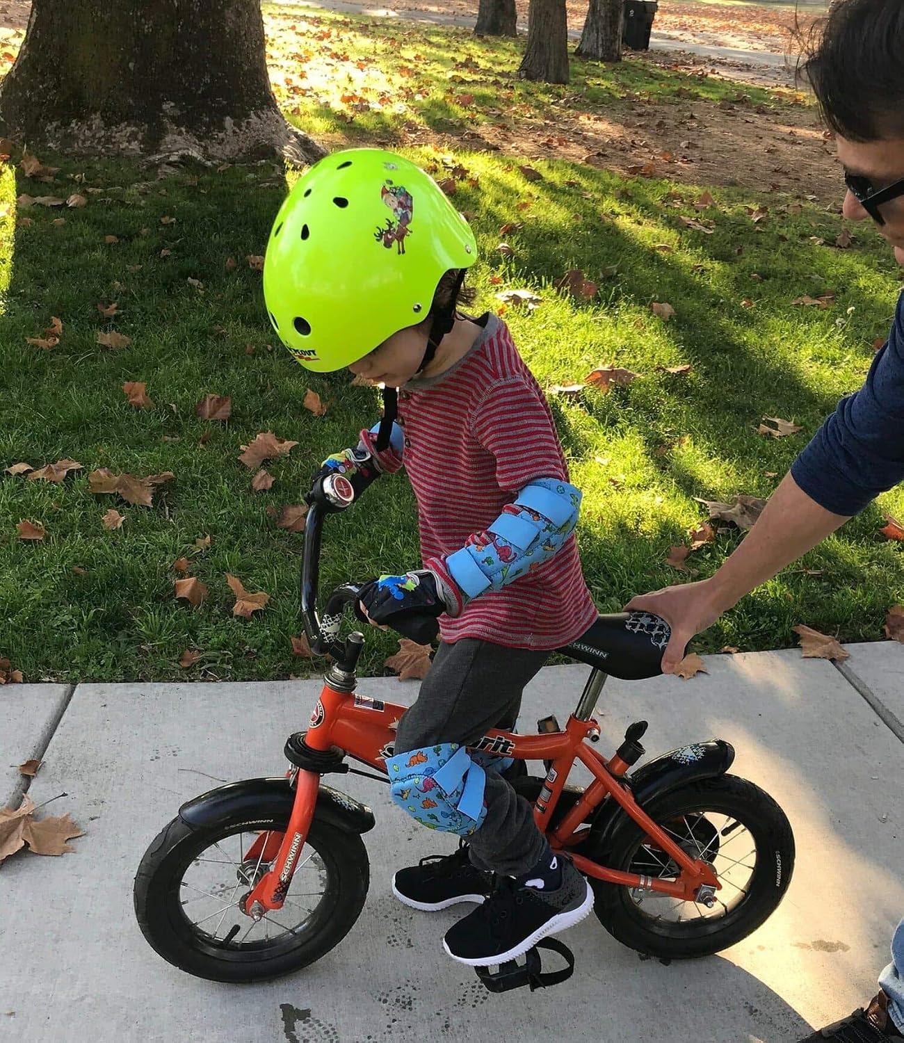 Rodilleras y coderas para niños de estilo suave con guantes de bici...