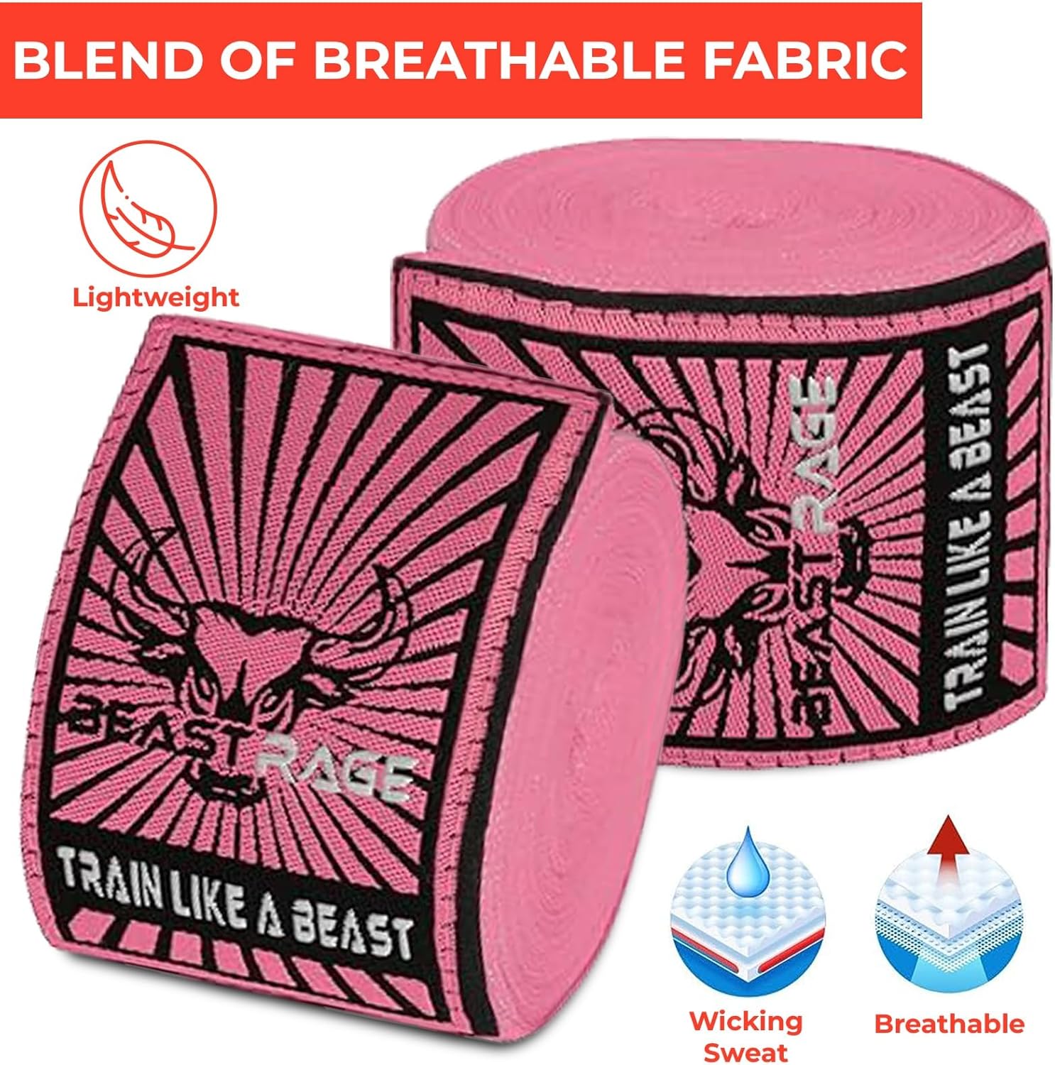 BEAST RAGE Vendas para manos de boxeo para MMA Kickboxing, muñequer...