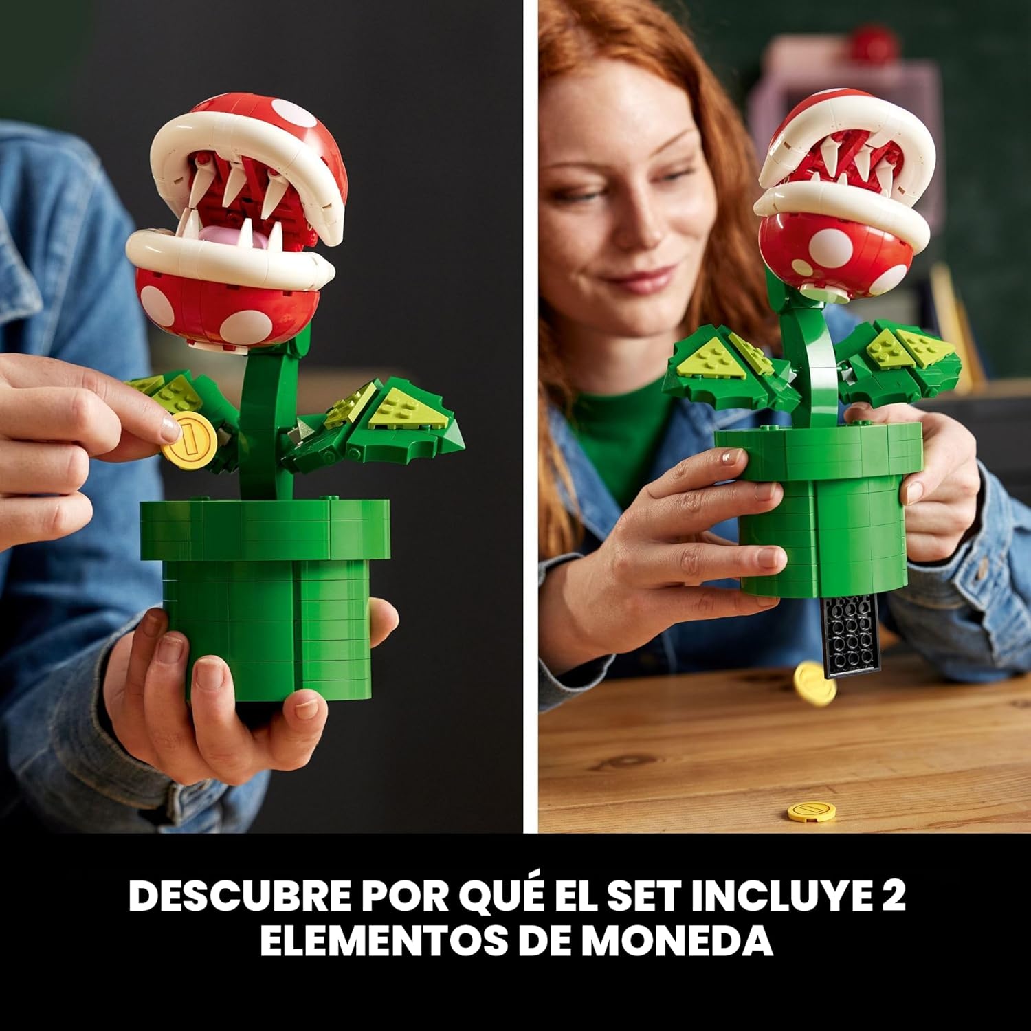 LEGO Super Mario - Juego de construcción de plantas de piraña para...