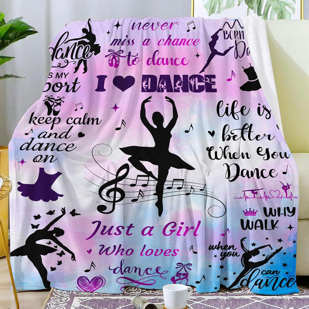 Manta de Baile Regalos de Baile para Niñas Manta de Franela Ultra S...