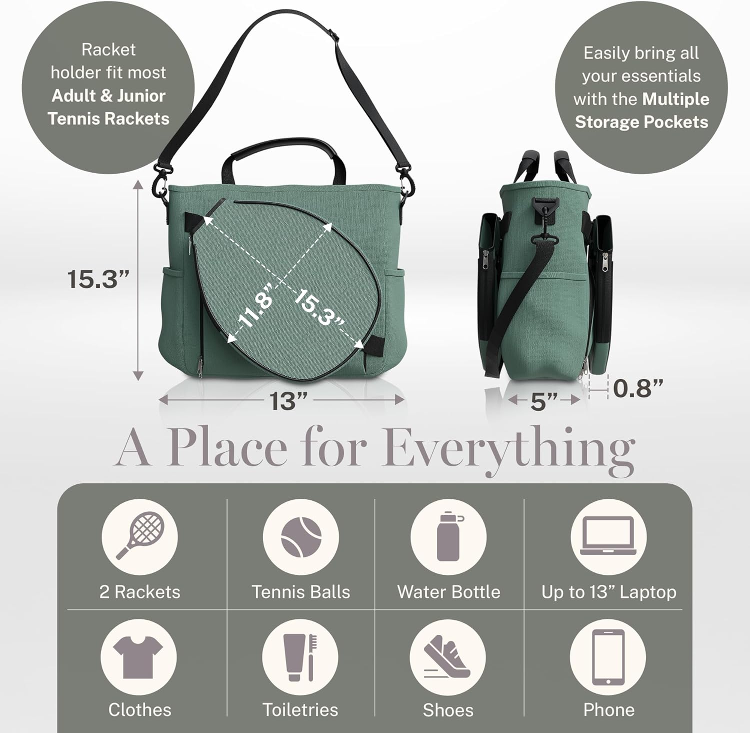 Acewell Athletics Bolsas de tenis para mujeres y hombres \u2013 Ele...