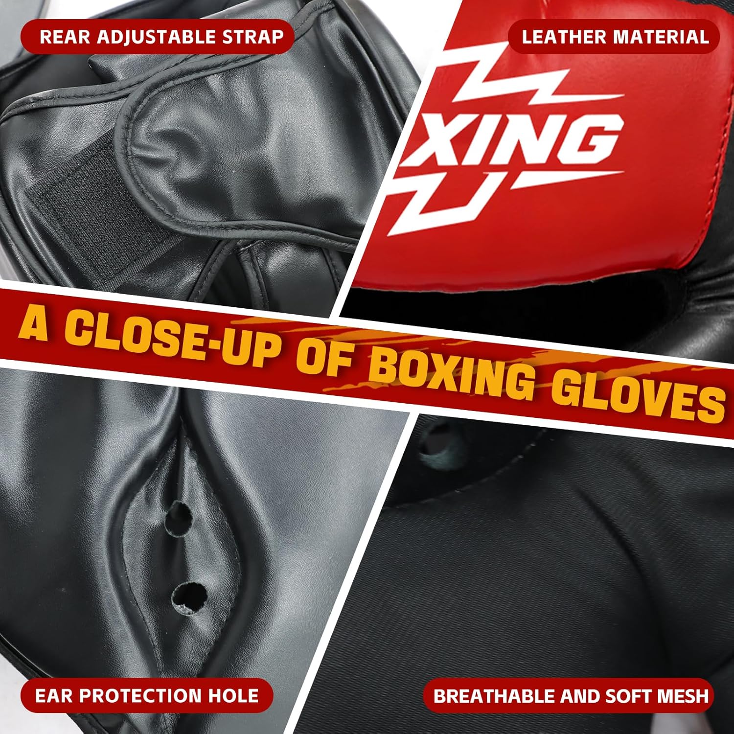 Protector de cabeza de Sparring con guantes, 8 piezas - Casco de se...
