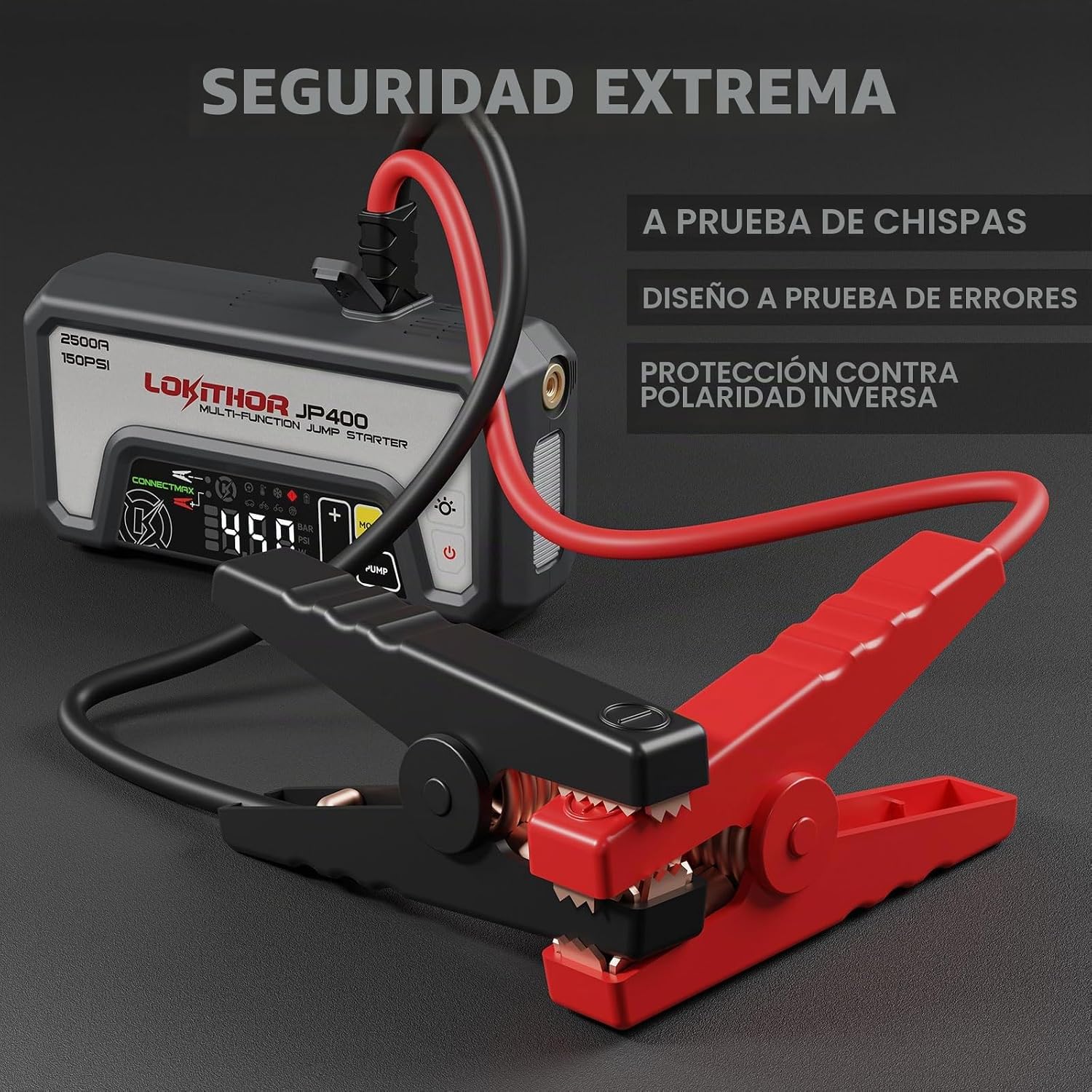 LOKITHOR JP400 Arrancador de Salto con Compresor de Aire, Paquete P...