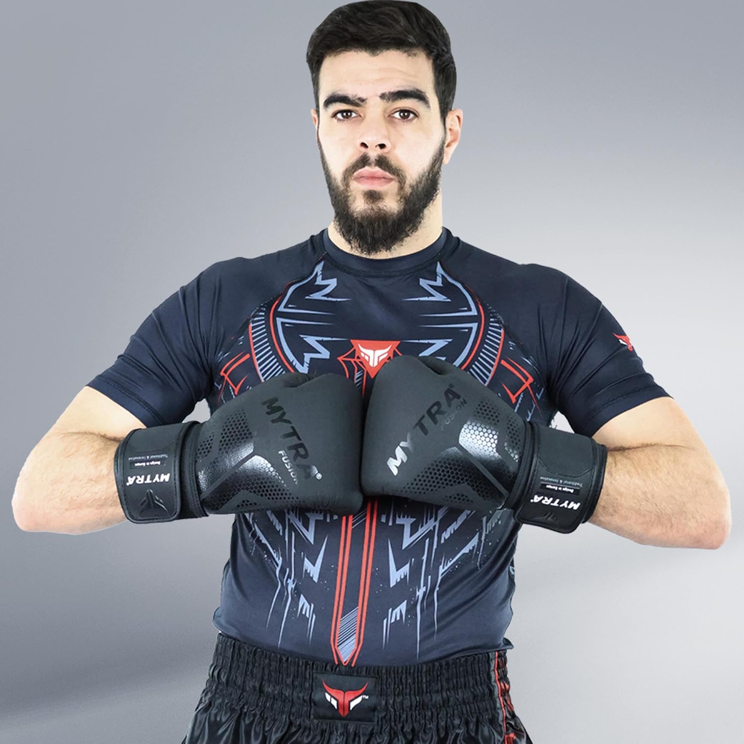 Mytra Fusion Guantes de boxeo Guantes de boxeo de cuero para hombre...