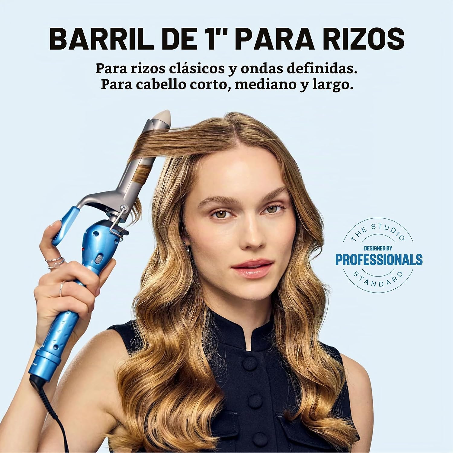 BaBylissPRO Rizador de Resorte de Titanio Nano, Varita Profesional...