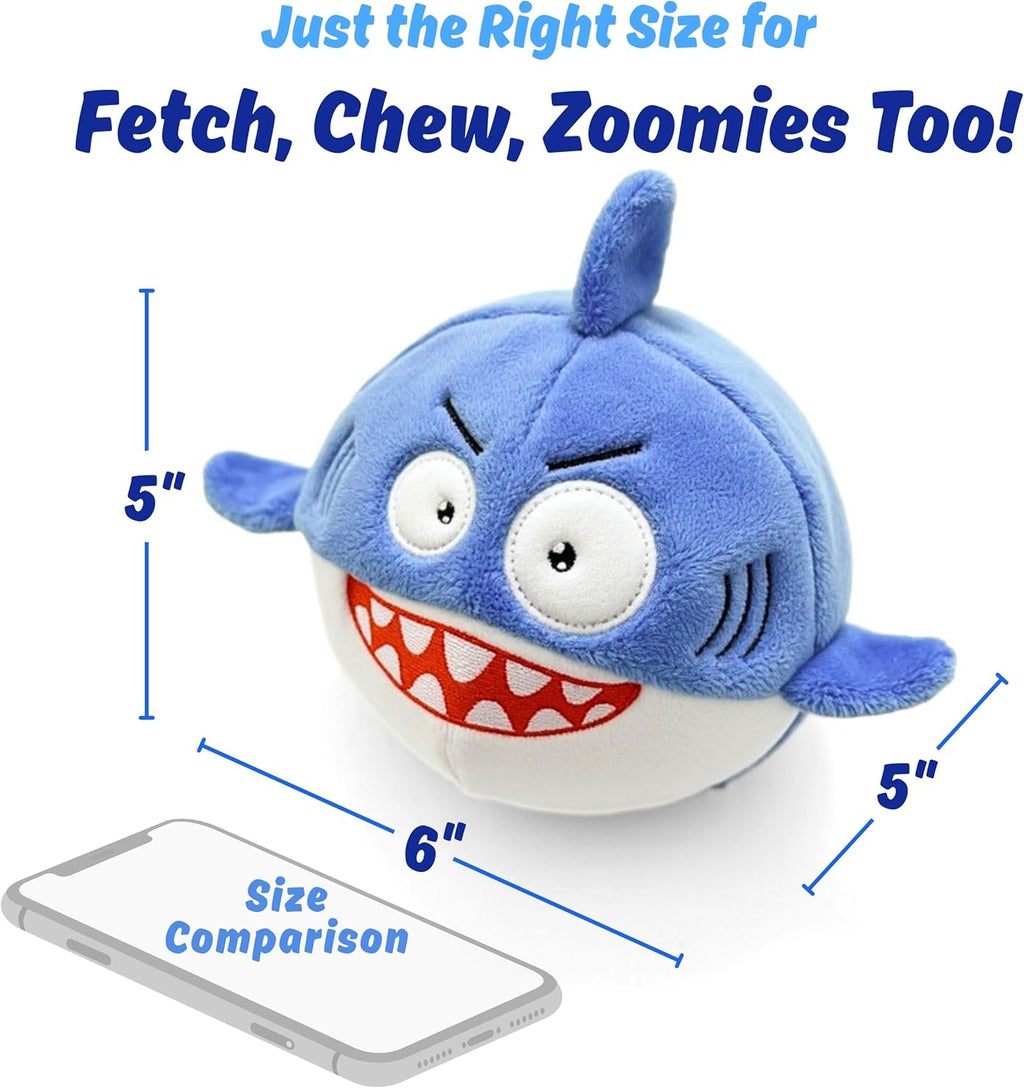PeppyPawz - Sharky - Juguete masticable de peluche 3 en 1 para perr...